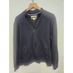 Original Penguin Mens Navy Blue Full Zip Mock Neck Sweatshirt RT2176 Large‎